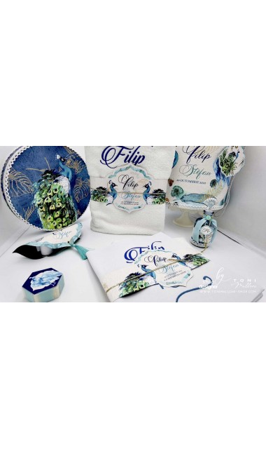 Trusou botez cu pauni pentru baieti Royal Peacock  12